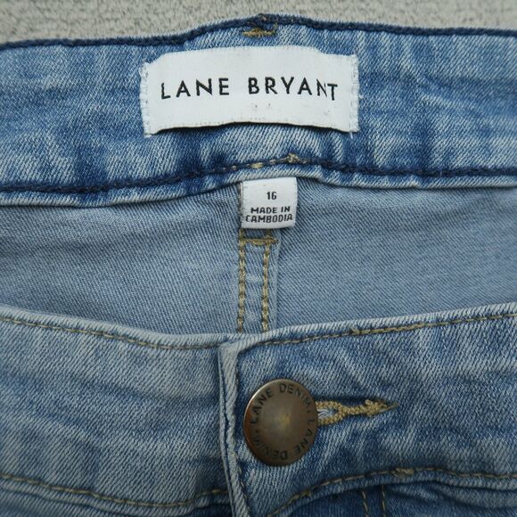 Lane Bryant Jeans Womens Size 16 Blue Mid-Rise-Rise Boyfriend Capri 24.5" Inseam - Picture 9 of 16